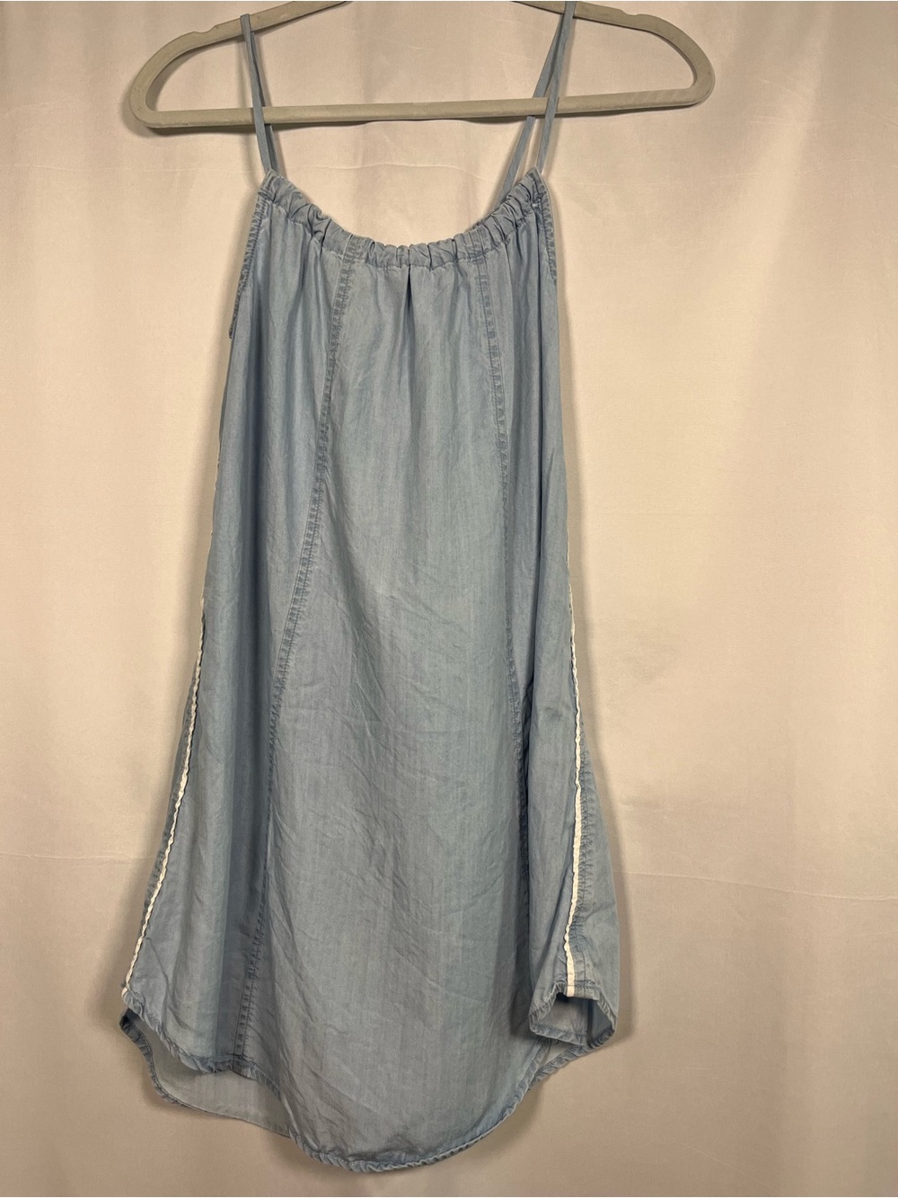 Bella Dahl light chambray wash summer mini dress sz xs - Picture 2 of 8